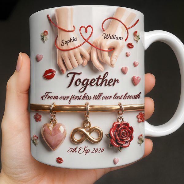 Together From Our First Kiss Infinity Symbol And Rose - Personalized Custom Coffee Mug - CPL1304_MG Together From Our First Kiss Infinity Symbol And Rose - Personalized Custom Coffee Mug - CPL1304_MG