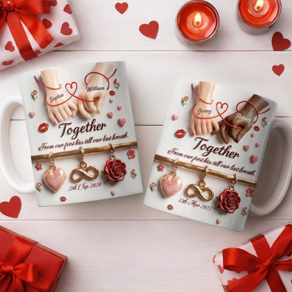Together From Our First Kiss Infinity Symbol And Rose - Personalized Custom Coffee Mug - CPL1304_MG Together From Our First Kiss Infinity Symbol And Rose - Personalized Custom Coffee Mug - CPL1304_MG