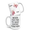 Together In Spirit, Even With A Drink Apart - Bestie Personalized Custom Mug - Christmas Gift For Best Friends, BFF, Sisters