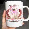 Together Is Our Favorite Place To Be, Swans and Hearts - Personalized Custom Coffee Mug - CPL411_MG Together Is Our Favorite Place To Be, Swans and Hearts - Personalized Custom Coffee Mug - CPL411_MG