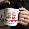 Together Since 2003, Cartoon Couple and Confetti - Personalized Custom Coffee Mug - HSB035_MG Together Since 2003, Cartoon Couple and Confetti - Personalized Custom Coffee Mug - HSB035_MG