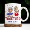 Together Since 2003, Cartoon Couple and Confetti - Personalized Custom Coffee Mug - HSB035_MG Together Since 2003, Cartoon Couple and Confetti - Personalized Custom Coffee Mug - HSB035_MG