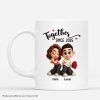 Together Since Ceramic Mug, Personalized Couple Keepsake For Morning Coffee, Sweet Unique Gift For Couples Together Since Ceramic Mug, Personalized Couple Keepsake For Morning Coffee, Sweet Unique Gift For Couples