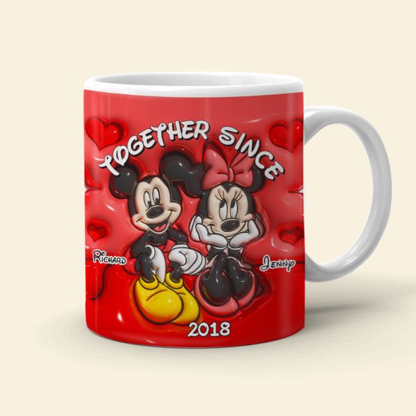 Together Since, Couple Gift, Personalized Mug, Mouse Couple Coffee Mug, Christmas Gift 01NAHN031123 Together Since, Couple Gift, Personalized Mug, Mouse Couple Coffee Mug, Christmas Gift 01NAHN031123