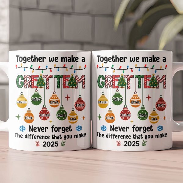 Together We Make A Great Team - Personalized Mug - Christmas Gift For Friends, Teammates NL122
