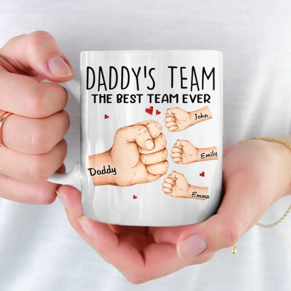 Together We Make The Best Team - Family Personalized Custom Mug - Father's Day, Gift For Dad, Grandpa Together We Make The Best Team - Family Personalized Custom Mug - Father's Day, Gift For Dad, Grandpa