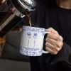Toile De Jouy Birth Flower Grow An Old Friend - Personalized White Edge-to-Edge Mug Toile De Jouy Birth Flower Grow An Old Friend - Personalized White Edge-to-Edge Mug