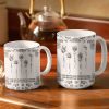 Toile De Jouy Birth Flower Sisters From The Same Garden - Personalized White Edge-to-Edge Mug Toile De Jouy Birth Flower Sisters From The Same Garden - Personalized White Edge-to-Edge Mug