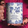 Toile de Jouy Faith & Love Mug Personalized Gifts For Couple 01HYDT061025 Toile de Jouy Faith & Love Mug Personalized Gifts For Couple 01HYDT061025
