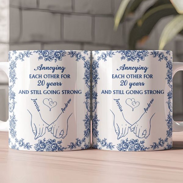 Toile De Jouy Style Annoying Each Other For Years Anniversary Gift - Personalized Mug Toile De Jouy Style Annoying Each Other For Years Anniversary Gift - Personalized Mug
