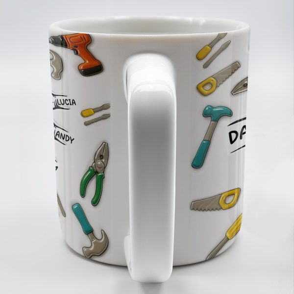 Tools and Fist Bump Design, A Heartfelt Gift - Personalized Custom Coffee Mug - DAD128_MG