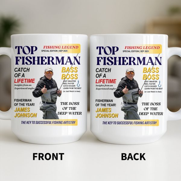 Top Fisherman, Catch Of A Lifetime, Insights From An Experienced Angler - Personalized Custom Coffee Mug - FISH020_MG