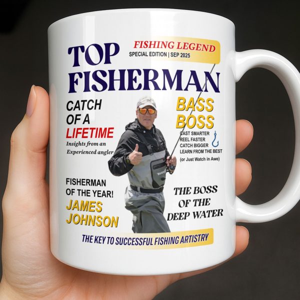Top Fisherman, Catch Of A Lifetime, Insights From An Experienced Angler - Personalized Custom Coffee Mug - FISH020_MG