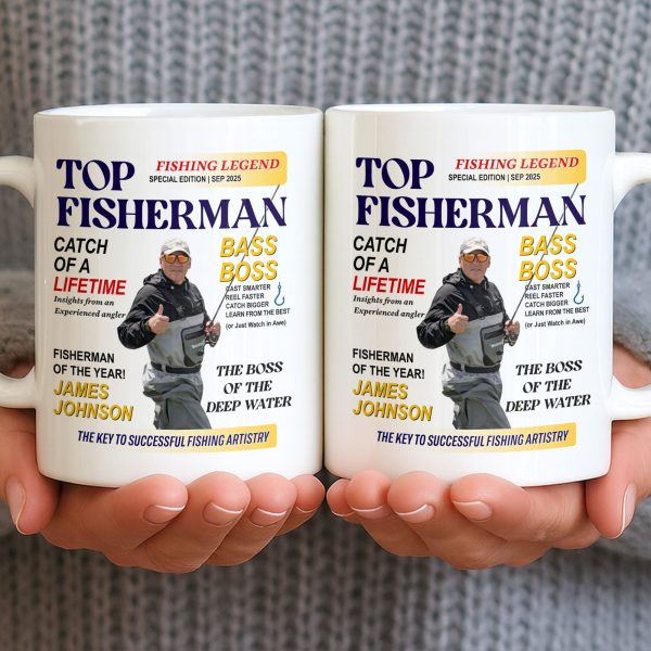 Top Fisherman, Catch Of A Lifetime, Insights From An Experienced Angler - Personalized Custom Coffee Mug - FISH020_MG