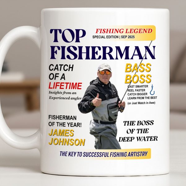 Top Fisherman, Catch Of A Lifetime, Insights From An Experienced Angler - Personalized Custom Coffee Mug - FISH020_MG