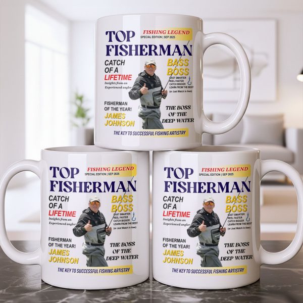 Top Fisherman, Catch Of A Lifetime, Insights From An Experienced Angler - Personalized Custom Coffee Mug - FISH020_MG