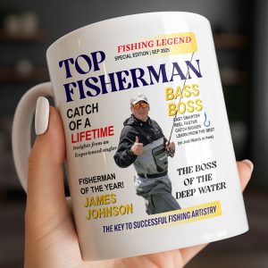Top Fisherman, Catch Of A Lifetime, Insights From An Experienced Angler - Personalized Custom Coffee Mug - FISH020_MG