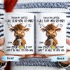 Touch My Coffee I Will Slap You So Hard Cow and Coffee Cup Design - Personalized Custom Coffee Mug - COL060_MG
