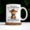 Touch My Coffee I Will Slap You So Hard Cow and Coffee Cup Design - Personalized Custom Coffee Mug - COL060_MG