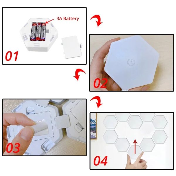 Touch Sensor Rgb Led Hexagon Lamp Touch Sensor Rgb Led Hexagon Lamp