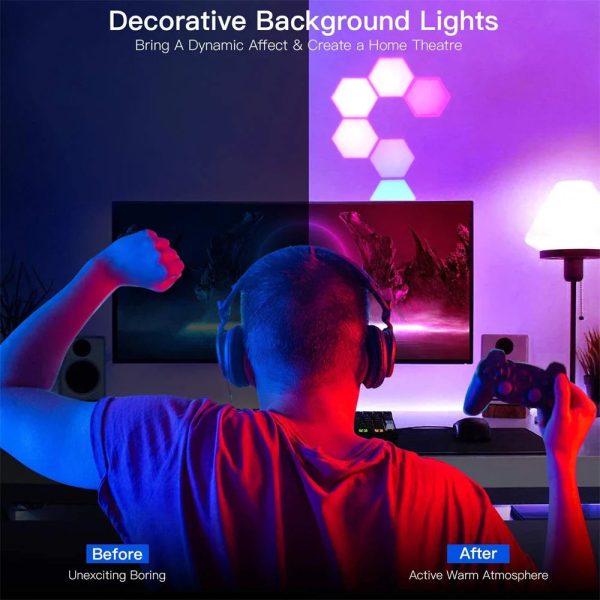Touch Sensor Rgb Led Hexagon Lamp Touch Sensor Rgb Led Hexagon Lamp