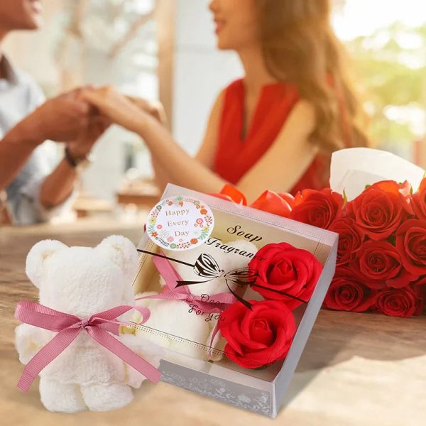 Towel Bear Soap Flower Gift Box for Valentine's Day, Wedding, Mother's Day, and Birthday Towel Bear Soap Flower Gift Box for Valentine's Day, Wedding, Mother's Day, and Birthday