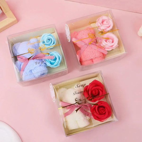 Towel Bear Soap Flower Gift Box for Valentine's Day, Wedding, Mother's Day, and Birthday Towel Bear Soap Flower Gift Box for Valentine's Day, Wedding, Mother's Day, and Birthday
