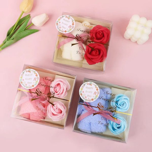 Towel Bear Soap Flower Gift Box for Valentine's Day, Wedding, Mother's Day, and Birthday Towel Bear Soap Flower Gift Box for Valentine's Day, Wedding, Mother's Day, and Birthday