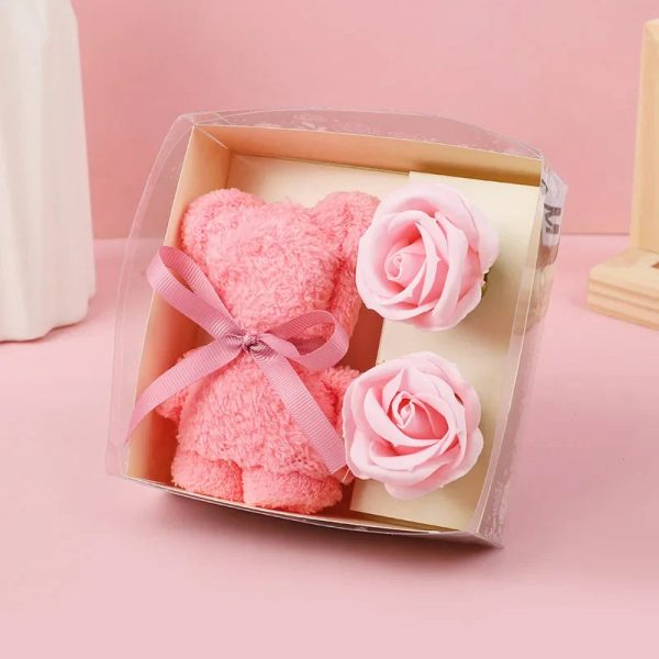 Towel Bear Soap Flower Gift Box for Valentine's Day, Wedding, Mother's Day, and Birthday Towel Bear Soap Flower Gift Box for Valentine's Day, Wedding, Mother's Day, and Birthday