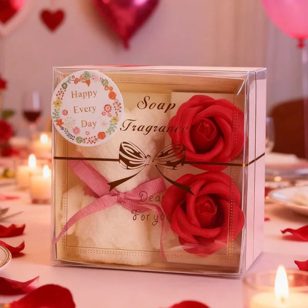 Towel Bear Soap Flower Gift Box for Valentine's Day, Wedding, Mother's Day, and Birthday Towel Bear Soap Flower Gift Box for Valentine's Day, Wedding, Mother's Day, and Birthday