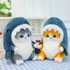 Transformed Cat Doll Plush Toy - Adorable Shark Design for Kids
