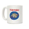 Trash Raccoon Nasa Logo Parody White Print Coffee Mug Trash Raccoon Nasa Logo Parody White Print Coffee Mug