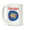 Trash Raccoon Nasa Logo Parody White Print Coffee Mug Trash Raccoon Nasa Logo Parody White Print Coffee Mug
