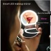 Travel-Friendly Led Makeup Mirror, 1X/10X Magnification, Compact & Usb Rechargeable