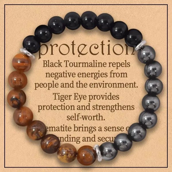 Triple Protection Gemstone Stretch Bracelet Triple Protection Gemstone Stretch Bracelet