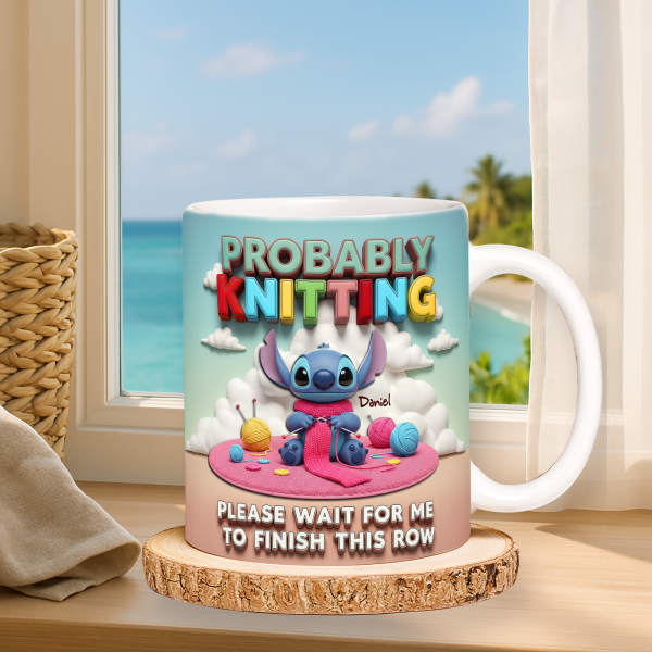 Tropical Alien Knitting Coffee Mug- Personalized Gifts For Knitting Lovers 01TOLU160625 Tropical Alien Knitting Coffee Mug- Personalized Gifts For Knitting Lovers 01TOLU160625