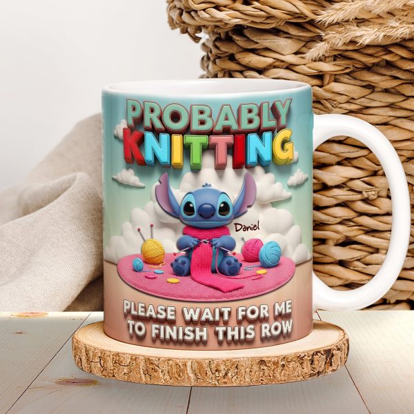 Tropical Alien Knitting Coffee Mug- Personalized Gifts For Knitting Lovers 01TOLU160625 Tropical Alien Knitting Coffee Mug- Personalized Gifts For Knitting Lovers 01TOLU160625