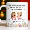 True Friends Are Hard To Find, Cartoon Characters And Flowers - Personalized Custom Coffee Mug - BST516_MG True Friends Are Hard To Find, Cartoon Characters And Flowers - Personalized Custom Coffee Mug - BST516_MG