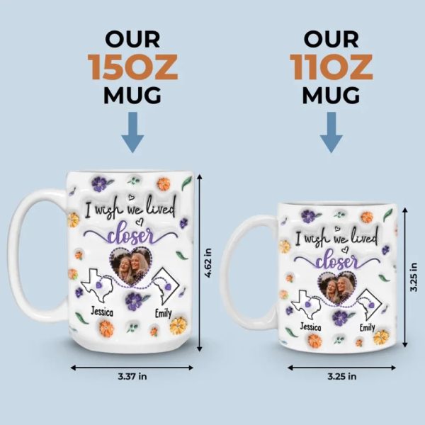 True Friends Are Never Apart - Bestie Personalized Custom 3D Inflated Effect Printed Mug - Christmas Gift For Best Friends, BFF, Sisters True Friends Are Never Apart - Bestie Personalized Custom 3D Inflated Effect Printed Mug - Christmas Gift For Best Friends, BFF, Sisters