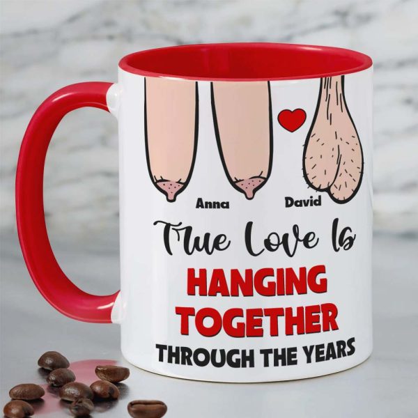 True Love Is Hanging Together Though The Years, Personalized Edge To Edge Mug, Wine Tumbler, Accent Mug