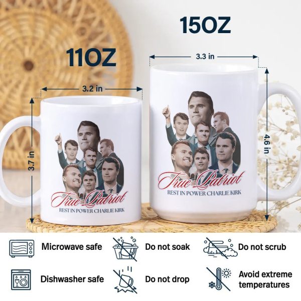 True Patriot Rest In Power Charlie Kirk White Mug HO82 65812 True Patriot Rest In Power Charlie Kirk White Mug HO82 65812