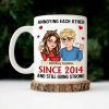 Turban Couple Annoying Each Other Since - Personalized Mug Turban Couple Annoying Each Other Since - Personalized Mug