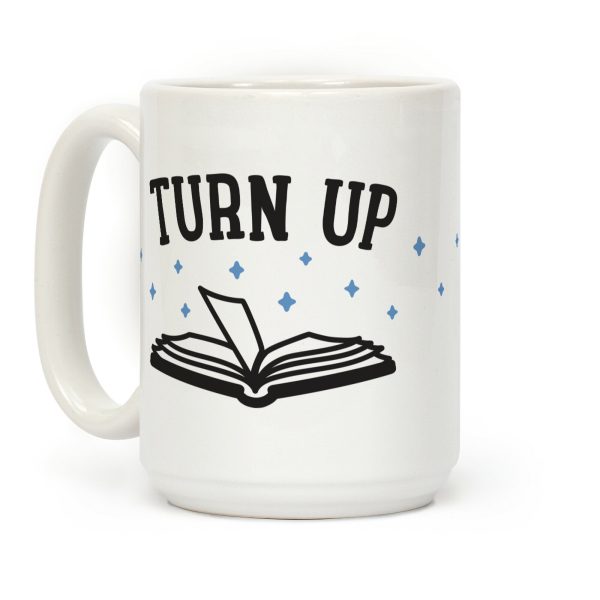 Turn Up Book Coffee Mug