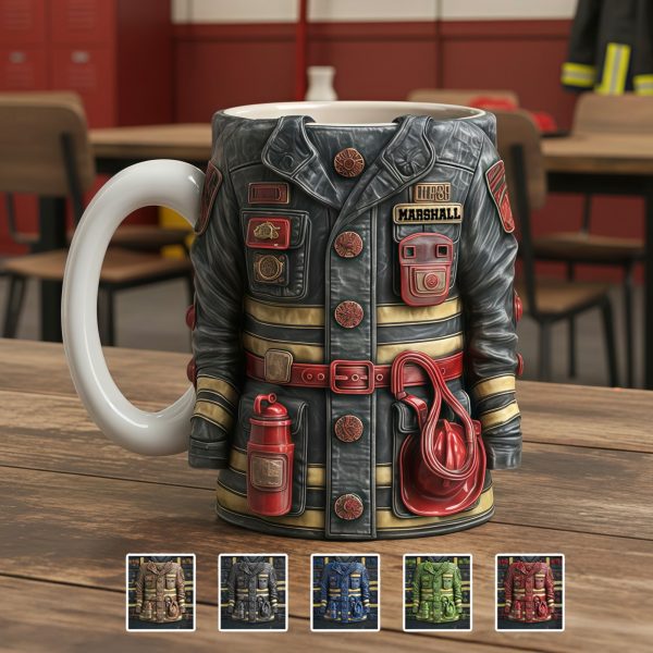 Turnout Gear Firefighter Coffee Mug - Personalized Gift For Firefighters 04OHMG301225 Turnout Gear Firefighter Coffee Mug - Personalized Gift For Firefighters 04OHMG301225