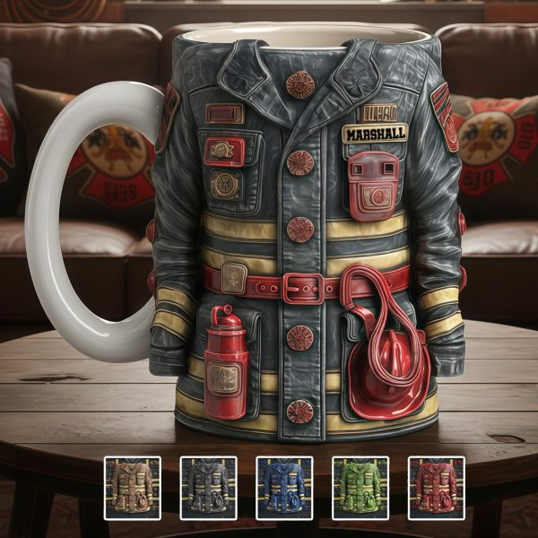 Turnout Gear Firefighter Coffee Mug - Personalized Gift For Firefighters 04OHMG301225 Turnout Gear Firefighter Coffee Mug - Personalized Gift For Firefighters 04OHMG301225