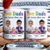 Two Dads Are Better Than One, Cartoon Characters and Ice Cream - Personalized Custom Coffee Mug - DAD109_MG Two Dads Are Better Than One, Cartoon Characters and Ice Cream - Personalized Custom Coffee Mug - DAD109_MG