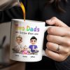 Two Dads Are Better Than One, Cartoon Characters and Ice Cream - Personalized Custom Coffee Mug - DAD109_MG Two Dads Are Better Than One, Cartoon Characters and Ice Cream - Personalized Custom Coffee Mug - DAD109_MG