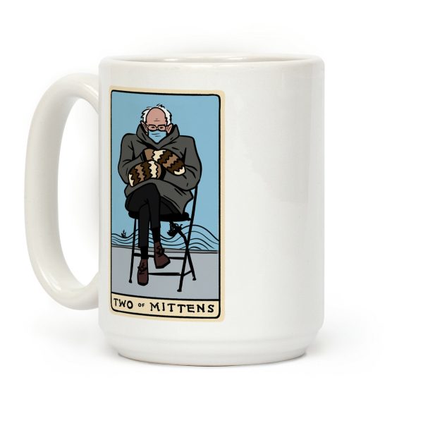 Two of Mittens (Bernie Tarot Parody) Coffee Mug Two of Mittens (Bernie Tarot Parody) Coffee Mug