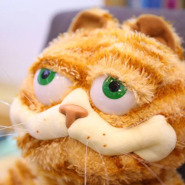 Ugly Fat Orange Cat Plush Toy - Soft, Lifelike Tabby Doll for Kids