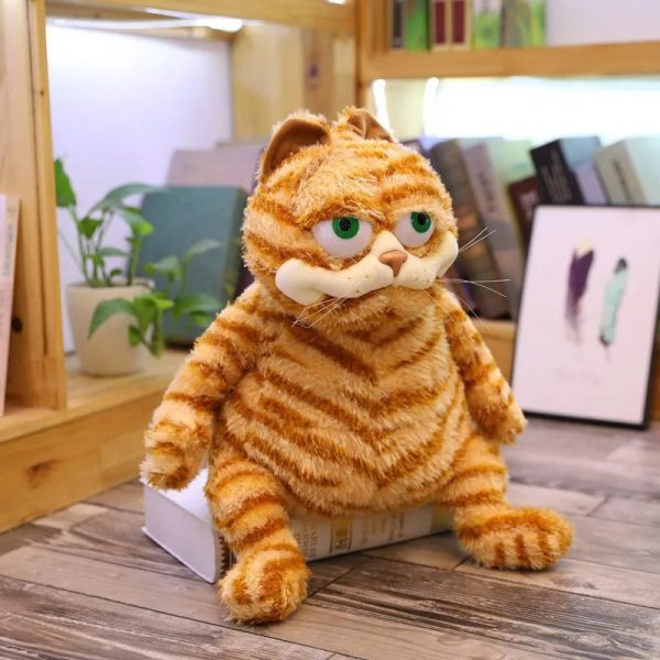 Ugly Fat Orange Cat Plush Toy - Soft, Lifelike Tabby Doll for Kids